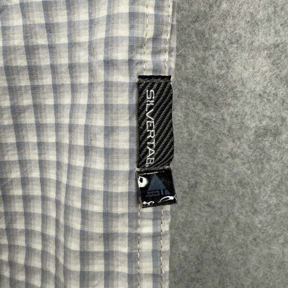 Vintage Levis Shirt Mens XL Gray Check Silvertab Y2K Button Up Short Sleeve - Picture 3 of 9